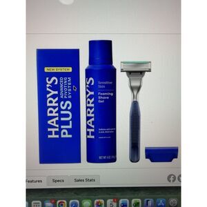 Harry's Plus Shaving Kit for Men - Premium Handle, Razor Blade Cartridge, Foamin